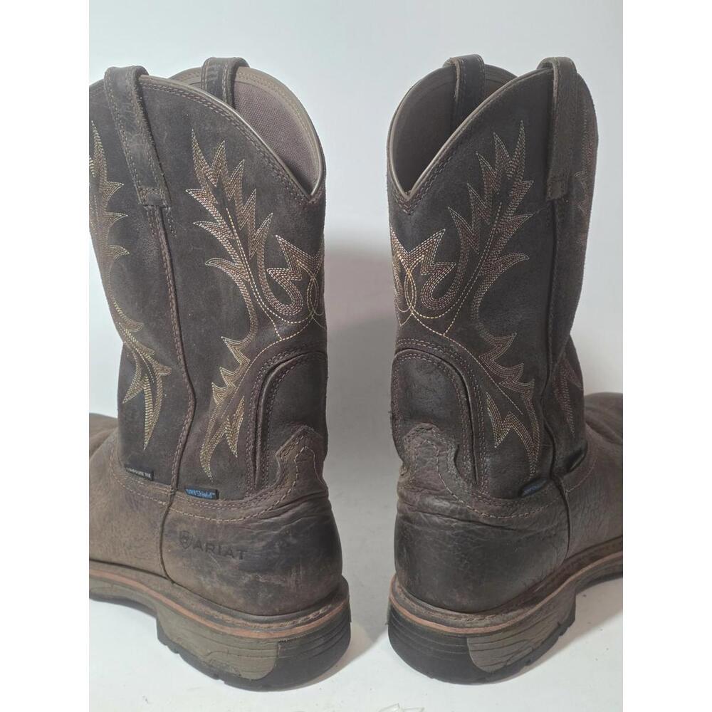 Ariat Workhog Boots Western Leather work Boot Composite Toe 13 EE READ NO INSOLE - Picture 12 of 16